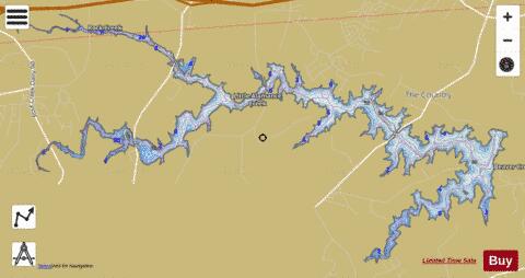 Lake Mackintosh depth contour Map - i-Boating App