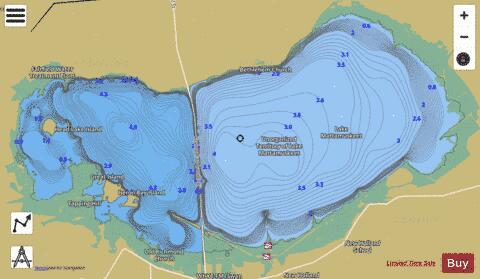 Lake Mattamuskeet depth contour Map - i-Boating App