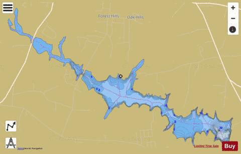 Lake Reidsville depth contour Map - i-Boating App