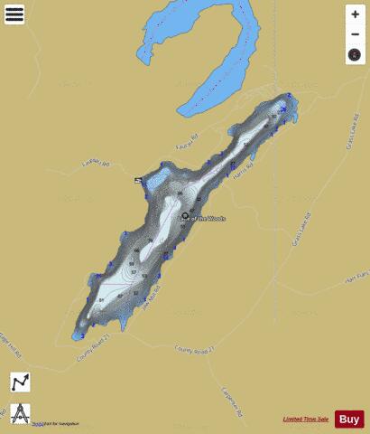 Lake Of The Woods depth contour Map - i-Boating App