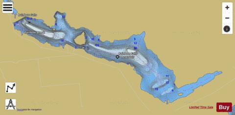 Rainbow Falls Reservoir depth contour Map - i-Boating App
