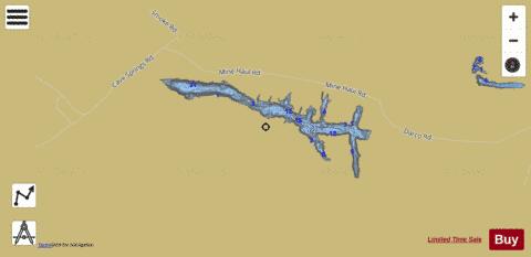 Darco Lake depth contour Map - i-Boating App