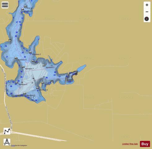 East Holbrook Lake depth contour Map - i-Boating App