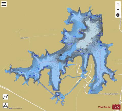 Valley Lake depth contour Map - i-Boating App