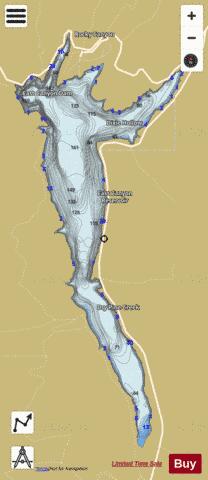 East Canyon Reservoir depth contour Map - i-Boating App