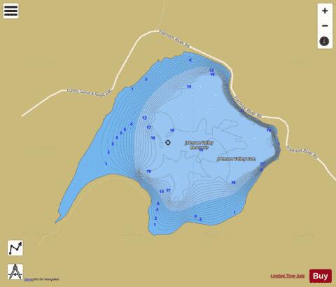 Lake Johnson Valley Res depth contour Map - i-Boating App
