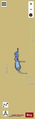 Catfish Lake depth contour Map - i-Boating App