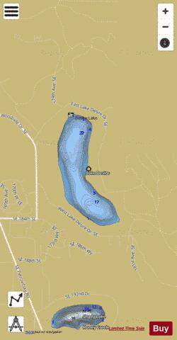 Desire Lake,  King County depth contour Map - i-Boating App