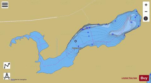 Downs Lake,  Lincoln County depth contour Map - i-Boating App