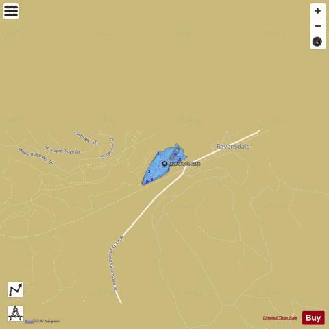 Ravensdale Lake,  King County depth contour Map - i-Boating App