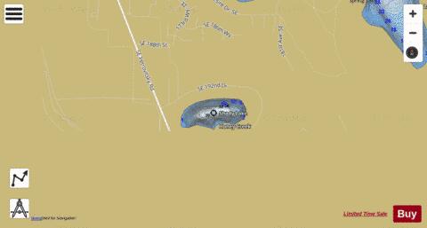Shady Lake,  King County depth contour Map - i-Boating App