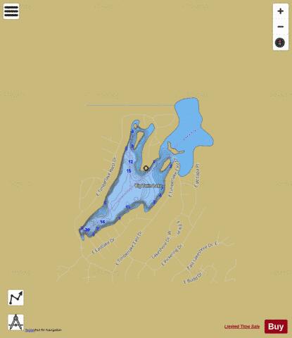 Timber Lake,  Mason County depth contour Map - i-Boating App