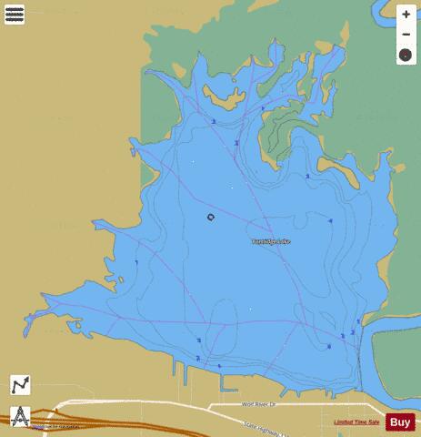 Partridge Lake depth contour Map - i-Boating App