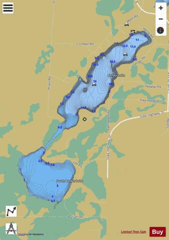 Barber Lake depth contour Map - i-Boating App