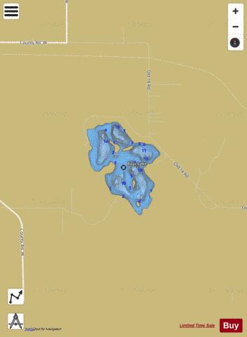 Bass Lake C depth contour Map - i-Boating App