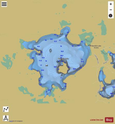 Bearskin Lake depth contour Map - i-Boating App