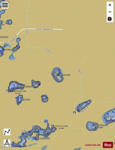Big Beaver Lake depth contour Map - i-Boating App