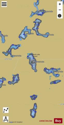 Big Buck Lake depth contour Map - i-Boating App