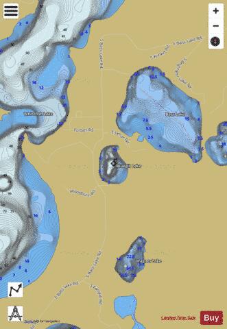 Bluegill Lake depth contour Map - i-Boating App