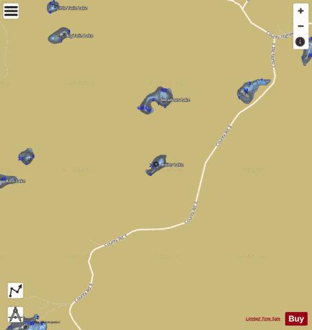 Boiler Lake depth contour Map - i-Boating App