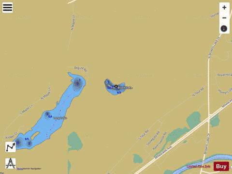Brock Lake depth contour Map - i-Boating App