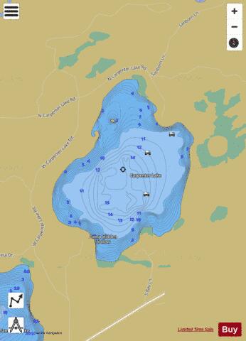 Carpenter Lake depth contour Map - i-Boating App