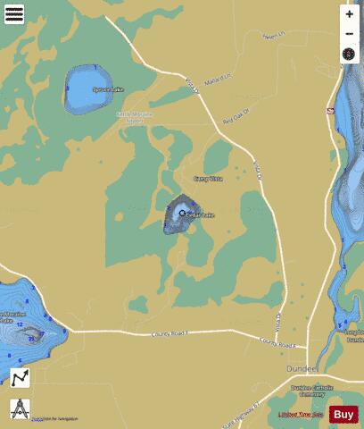 Cedar Lake A depth contour Map - i-Boating App