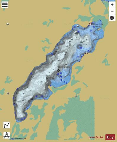 Connors Lake depth contour Map - i-Boating App