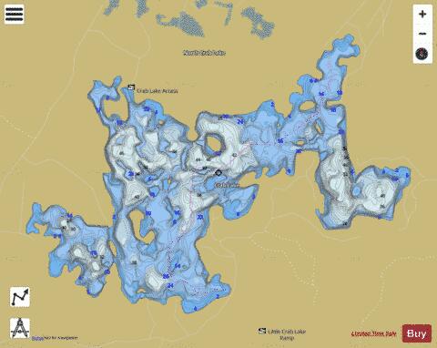 Crab Lake depth contour Map - i-Boating App