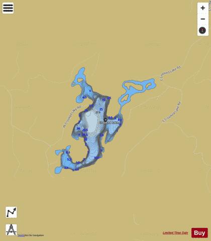 Crooked Lake G depth contour Map - i-Boating App