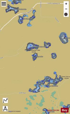 Dam Lake depth contour Map - i-Boating App