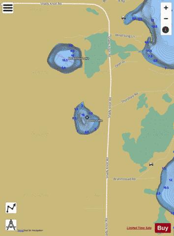 Deer Lake D depth contour Map - i-Boating App