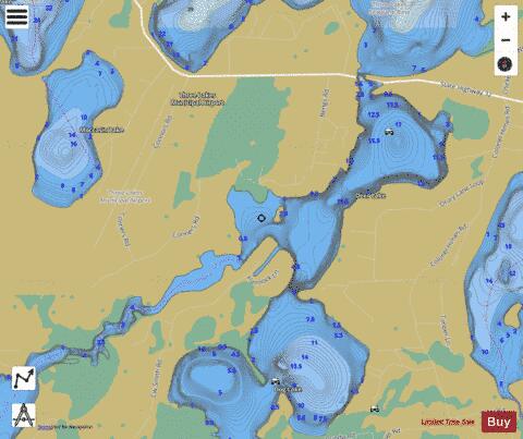 Deer Lake depth contour Map - i-Boating App