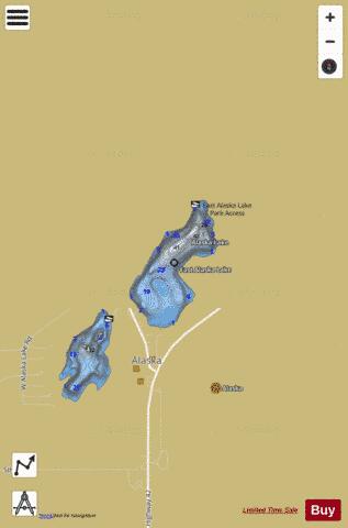 East Alaska Lake depth contour Map - i-Boating App