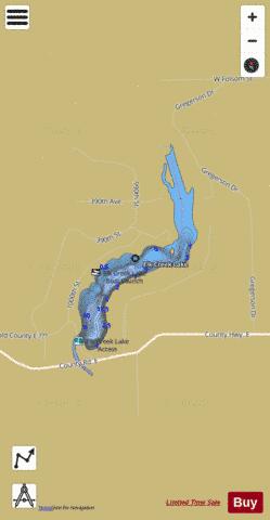 Elk Creek Lake depth contour Map - i-Boating App