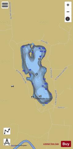Ellwood Lake depth contour Map - i-Boating App