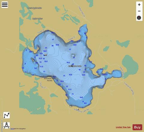 Enterprise Lake depth contour Map - i-Boating App