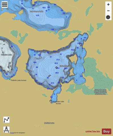 Escanaba Lake depth contour Map - i-Boating App