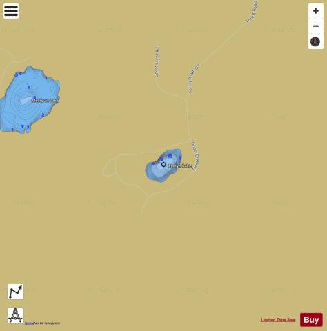 Evelyn Lake depth contour Map - i-Boating App