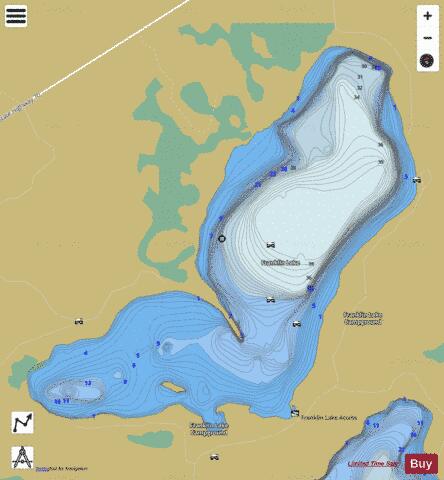 Franklin Lake depth contour Map - i-Boating App