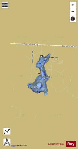 Glenn Lake depth contour Map - i-Boating App