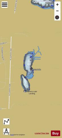 Hunters Lake depth contour Map - i-Boating App