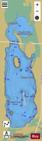 Kangaroo Lake depth contour Map - i-Boating App
