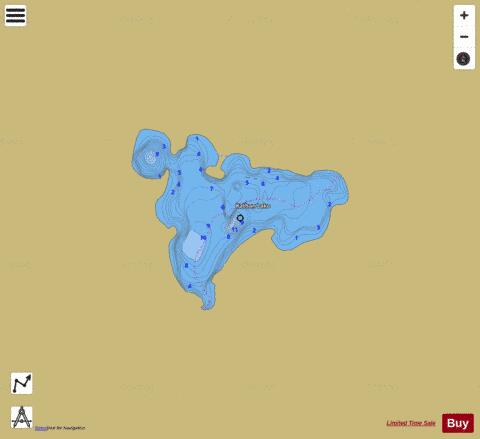 Kathan Lake depth contour Map - i-Boating App
