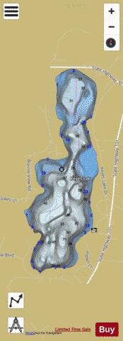 Keyes Lake depth contour Map - i-Boating App