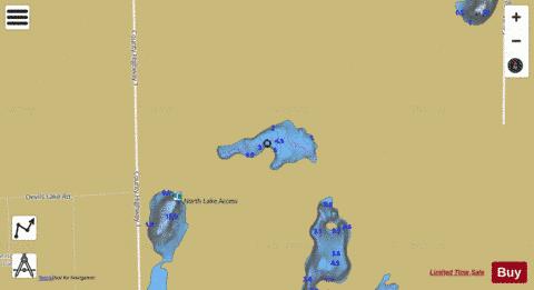 Kiezer Lake depth contour Map - i-Boating App