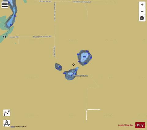 Kohlhoff Lake depth contour Map - i-Boating App