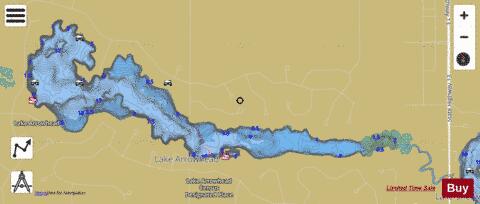 Lake Arrowhead depth contour Map - i-Boating App