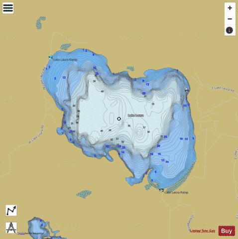 Lake Laura depth contour Map - i-Boating App