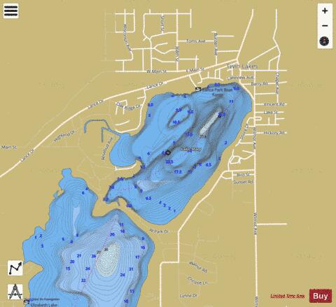 Lake Mary depth contour Map - i-Boating App